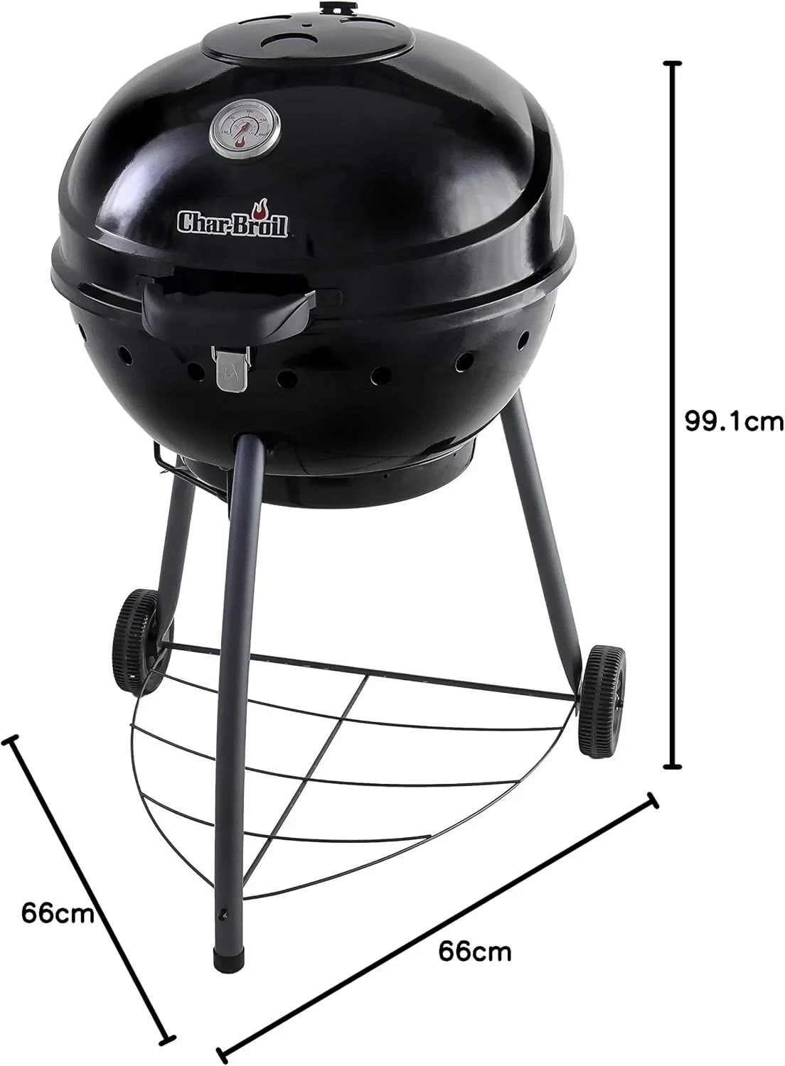 Dimensiones de la barbacoa de carbón Char-Broil Kettleman