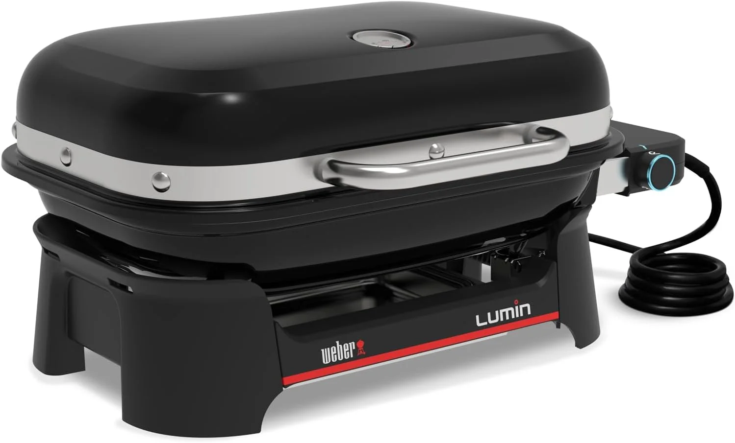 Barbacoa eléctrica Weber Lumin Compact, vista general en ángulo